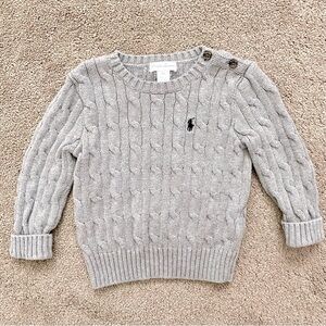 Ralph Lauren • Cable-Knit Cotton Sweater. Size: 18M.